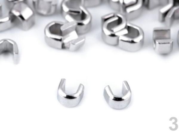 Endstück für Reißverschluss 5mm Nickel
